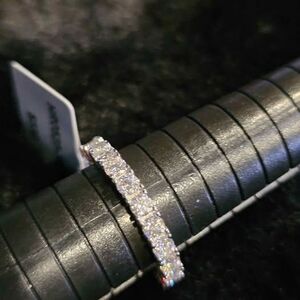 2.22CTW Moissanite anniversary band in 925. Size 9
